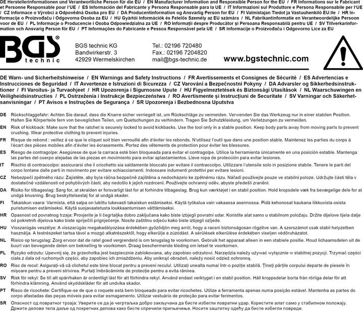 Immagine prodotto BGS Cricchetto passante attacco da 12,5 mm (1/2")