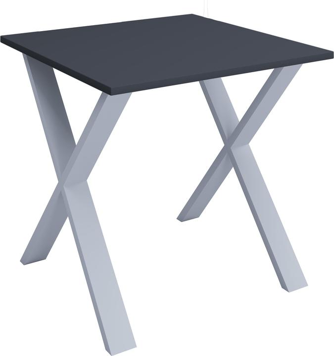 Actual product image VCM Desk Computer Table Lona X Silver (80 x 80 x 76 cm)