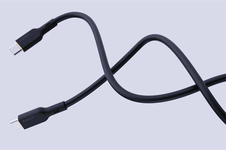 Image du produit Aukey CB-SCC241 USB-C Power Delivery PD 240W 5A 20V 1m nylon noir (1 m, USB 3.2 Gen 1)