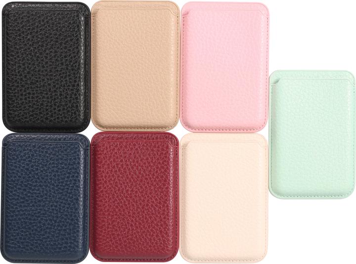 Actual product image PhoneLook MagSafe magnetic card holder made of vegan leather with strong magnets