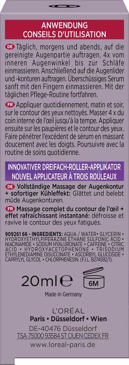 Nährwerte und Zutaten L'Oréal Paris Revitalift Filler (Serum, 20 ml)