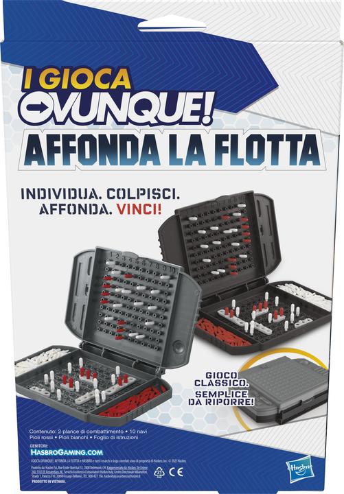 Produktbild Hasbro Flottenmanöver Kompakt, portables Spiel für 2 Spieler, Reisespiel für Kinder, Spass überall (Italienisch)