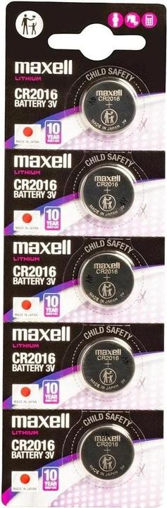 Immagine prodotto Maxell Cella a bottone CR2016 (5 pz., CR2016, 90 mAh)