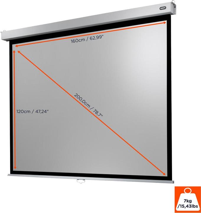 Actual product image Celexon Manual Professional Plus Data format - Canvas - Ceiling mounting possible, suitable (78.74", 4:3)