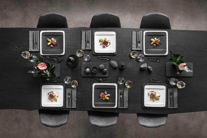 Produktbild Villeroy & Boch Servierplatte quadratisch/Gourmetteller Manufacture Rock blanc