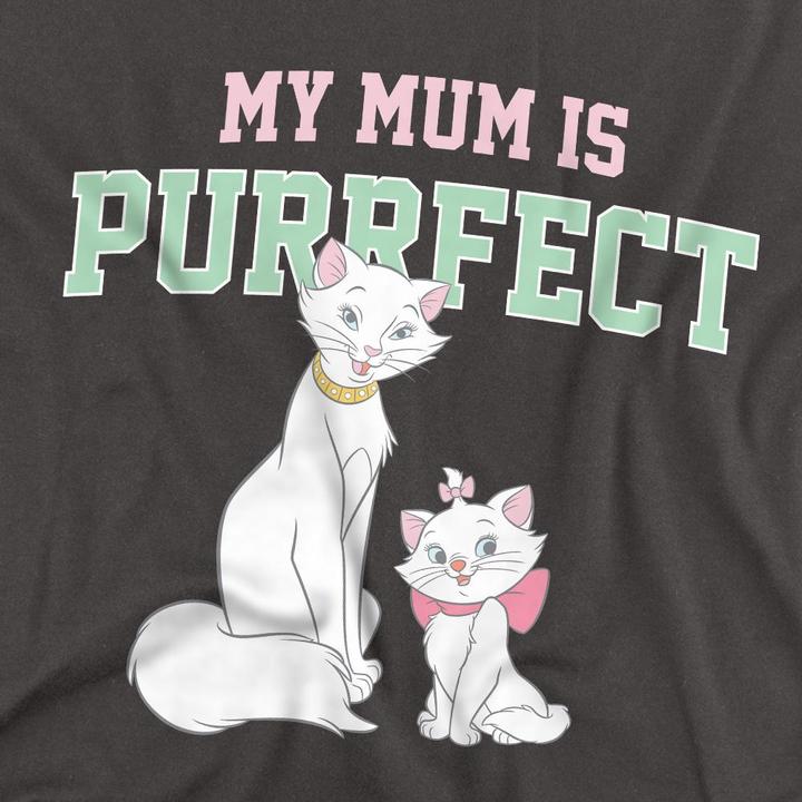 Actual product image Disney Unisex Adult My Mum Is Purrfect Duchess & Marie Mothers Day T-Shirt (L)