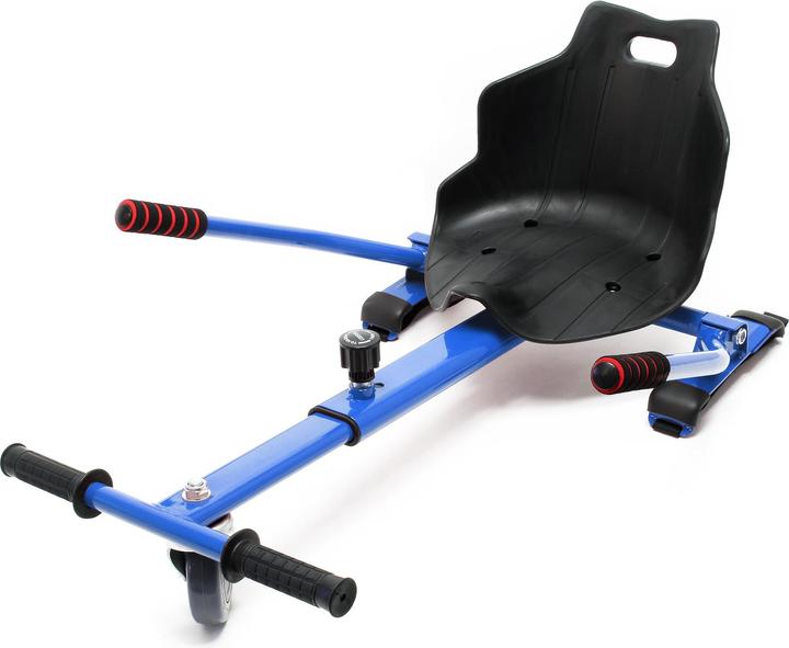 Wiltec Sitzscooter Blau verstellbarer Kartsitz 120kg kompatibel mit Hoverboard