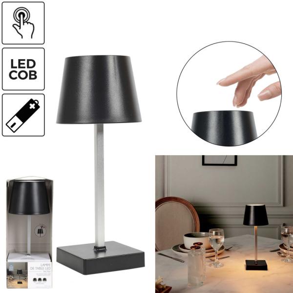 Immagine prodotto Home Deco Factory Led-Tischlampe Schwarz mit Touch-Funktion