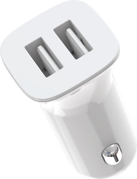 Produktbild xO Autoladegerät TZ10 2x USB 2,4A weiss + microUSB-Kabel