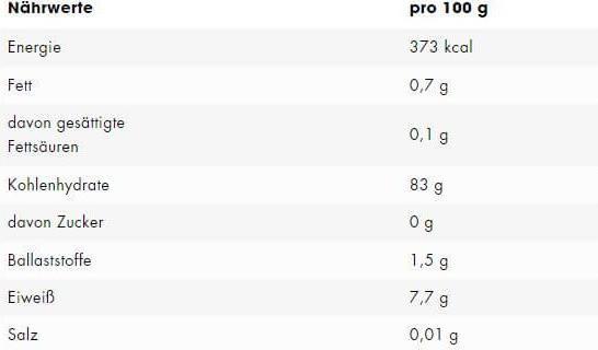 Valori nutrizionali e ingredienti ESN Budino di riso istantaneo (sacchetto da 3000 g) (3000 g)