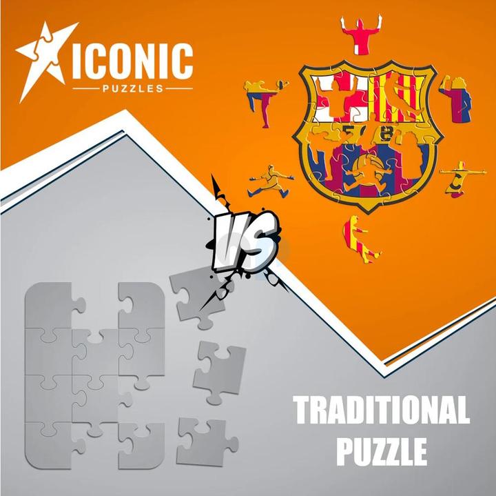 Produktbild Iconic FC Barcelona - Logo - Holz Puzzle Grösse M (270 Teile) (270 Teile)