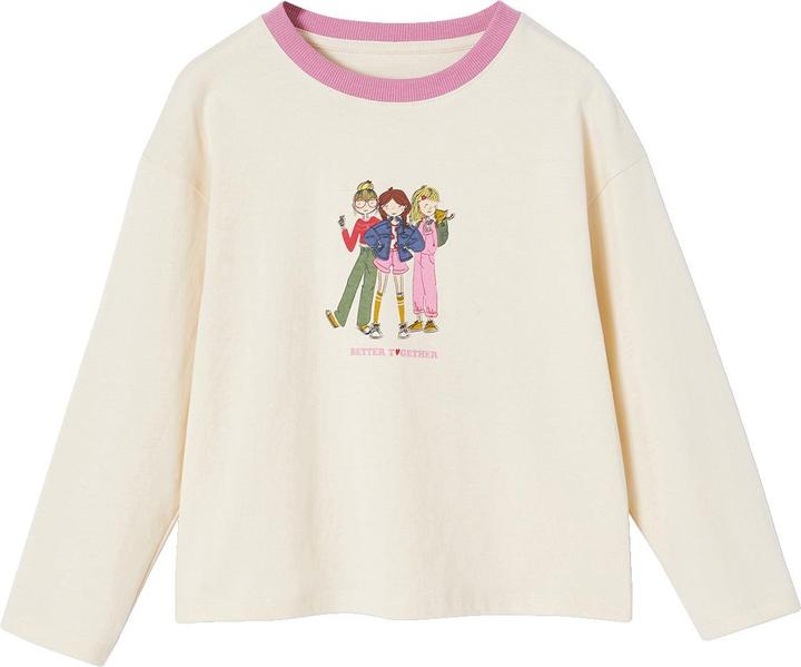 Vertbaudet Mädchen Shirt mit Girlie-Print und Recycling-Baumwolle