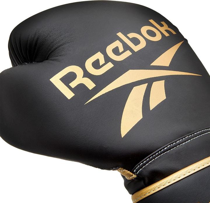 Actual product image Reebok Boxing Gloves Black/Gold (16 OZ)