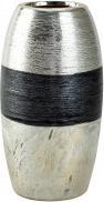 Actual product image IKO Vase round "silver / anthracite" h = 21cm d = 9.5c (1 x)