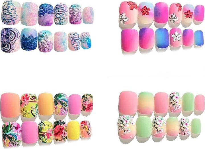 Image du produit Cbx Ongles artificiels 96 pièces avec gaufrage 3D (Ongles artificiels)