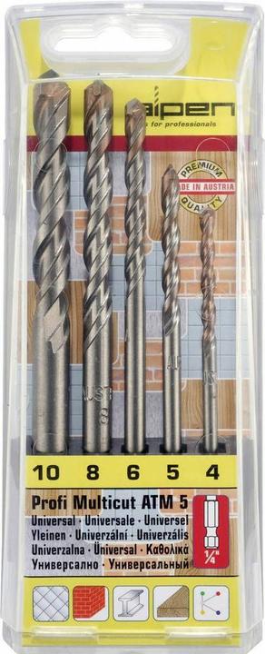Produktbild Alpen Spiralbohrerset Multicut (4 mm, 5 mm, 6 mm, 8 mm, 10 mm)