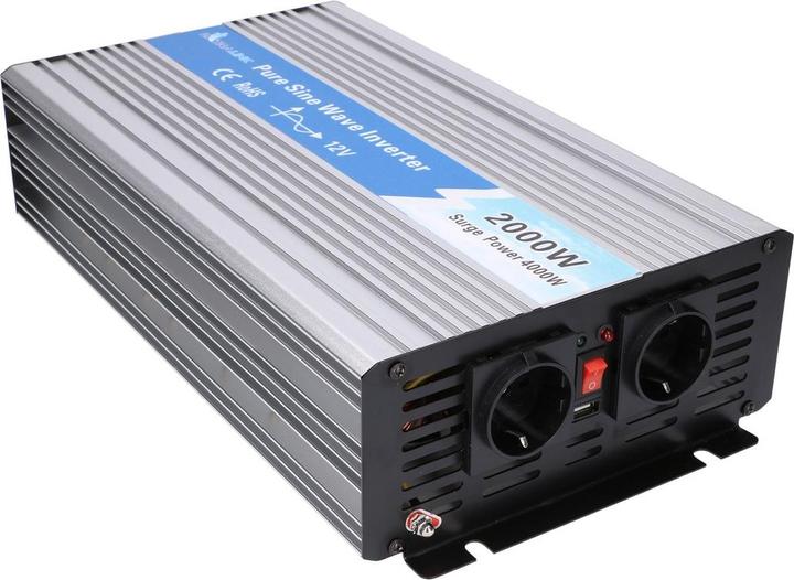 Productafbeelding Extralink SPANNINGSOMVORMER 12V - 230V, 2000W, ZUIVERE SINUS OPIP-2000W