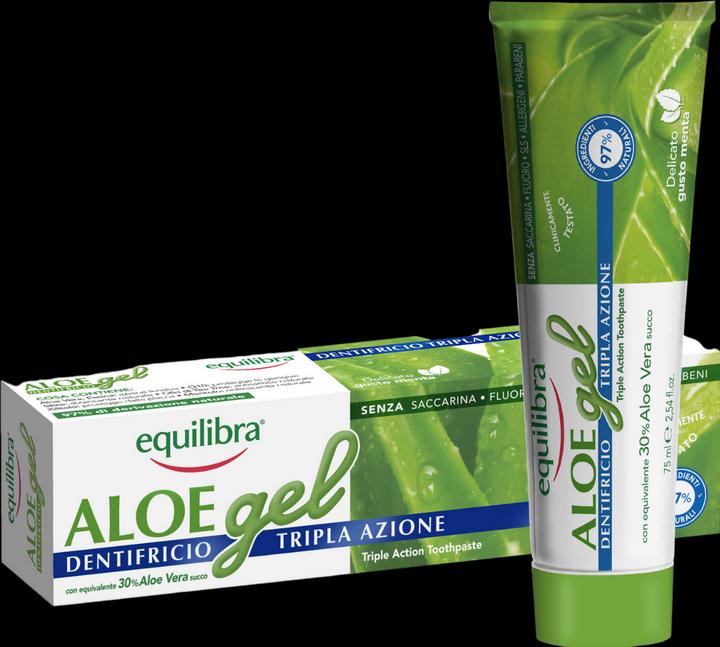 Equilibra Aloe Gel Triple Action Toothpaste Paste In Teeth About Action Aloe Vera 75Ml (75 ml)