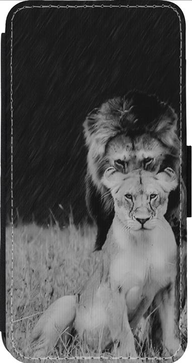 Produktbild PhoneLook Hülle Wallet schwarz Angry lions (Apple iPhone 14 Pro Max)