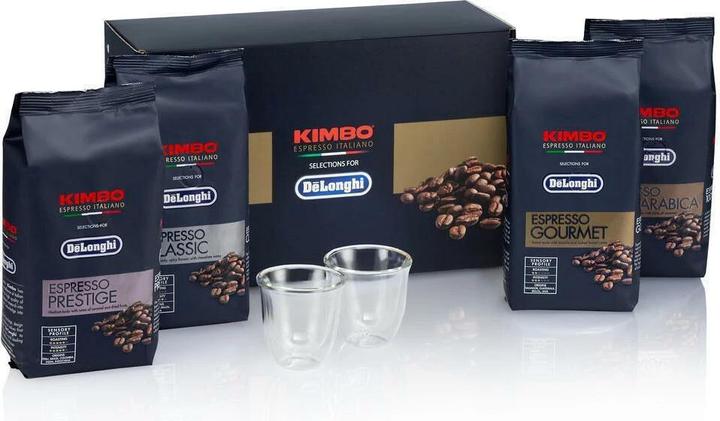 Immagine prodotto De'Longhi Set degustazione caffè in grani con 2 bicchieri (1000 g)