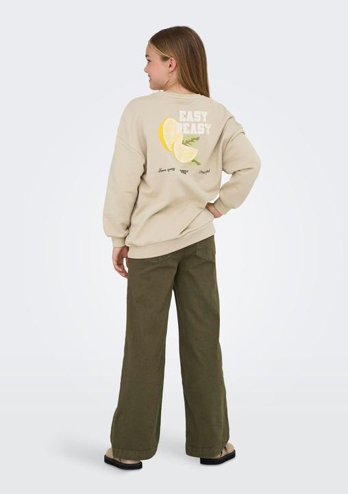 Produktbild Only Locker geschnitten Rundhals Junior Tief angesetzte Schulter Sweatshirt Sweatshirt (158)
