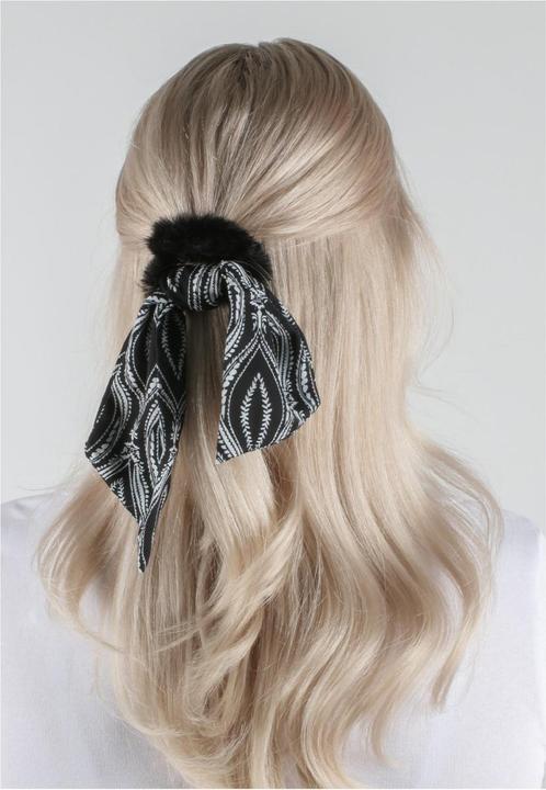 Produktbild Trisa Hair - Fake Fur Scrunchie, black brown (Haargummi)