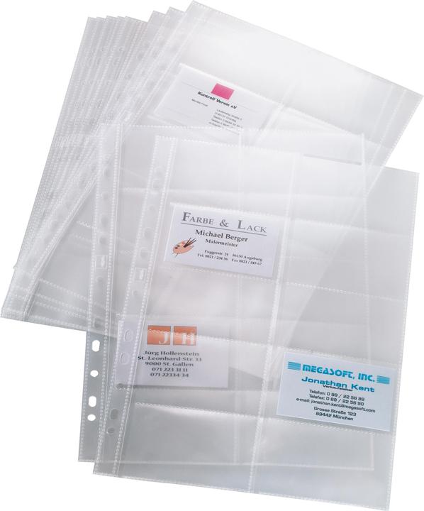 Image du produit Sigel Pochettes pour classeurs à anneaux pour cartes de visite (A8)