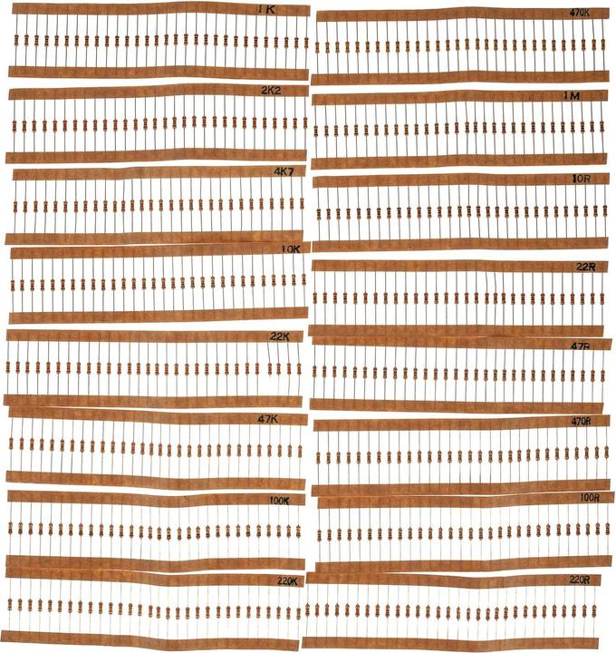 Produktbild Velleman Satz Mit 480 Widerständen (E3-Serie)
