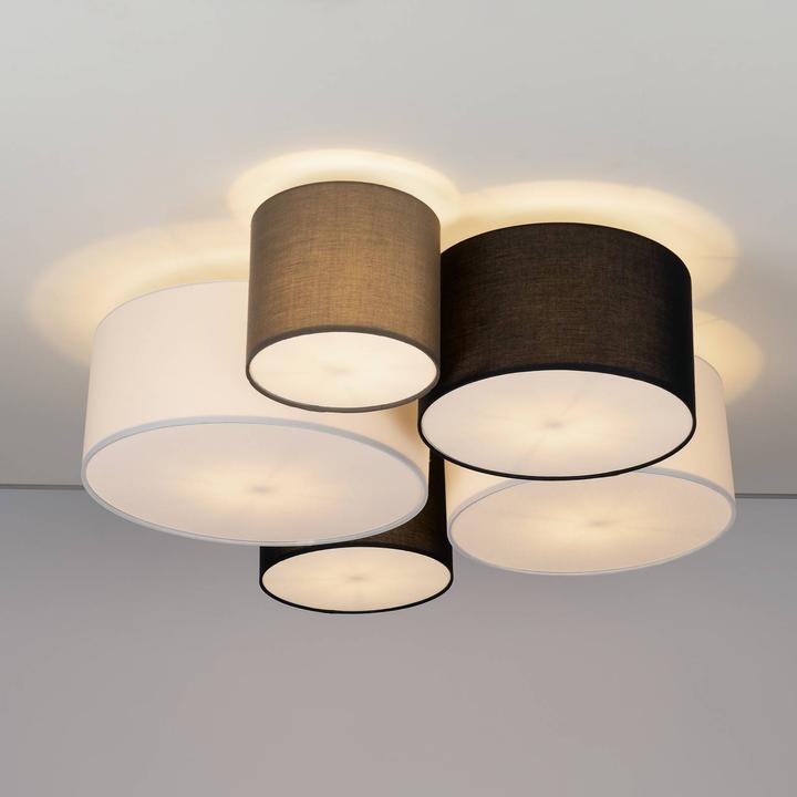 Actual product image Lindby Lettie Ceiling Lamp in Textile, 5 Flames (E27)