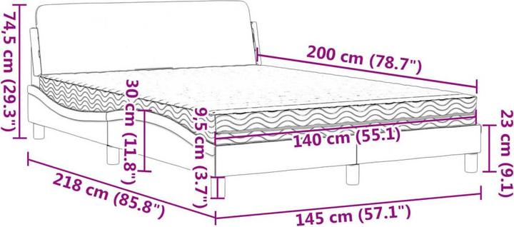 Image du produit VidaXL Khloe (140 x 200)