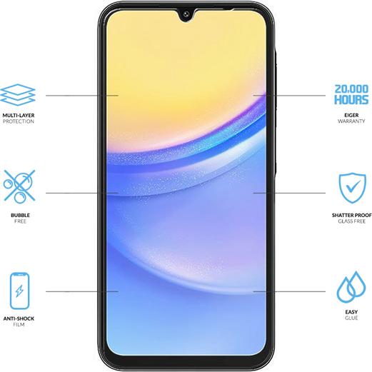 Actual product image Eiger Display-Folie (1er-Pack) Mountain H.I.T Clear (1 Piece, Samsung Galaxy A16 5G)