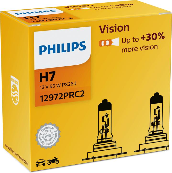 Produktbild Philips Lampentyp: H7 Packung mit: 2 Fahrzeugscheinwerferlampen (H7)