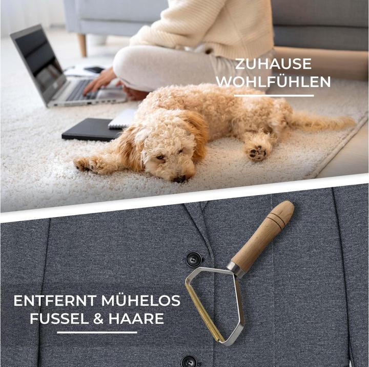 Image du produit Quick Aid Élimination des peluches et des poils d'animaux avec manche en hêtre