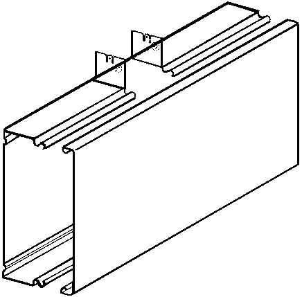 Actual product image Niedax NIE LUT 100.100.100 T-piece with cover 100x100mm outlet width 100mm strip (35 cm)
