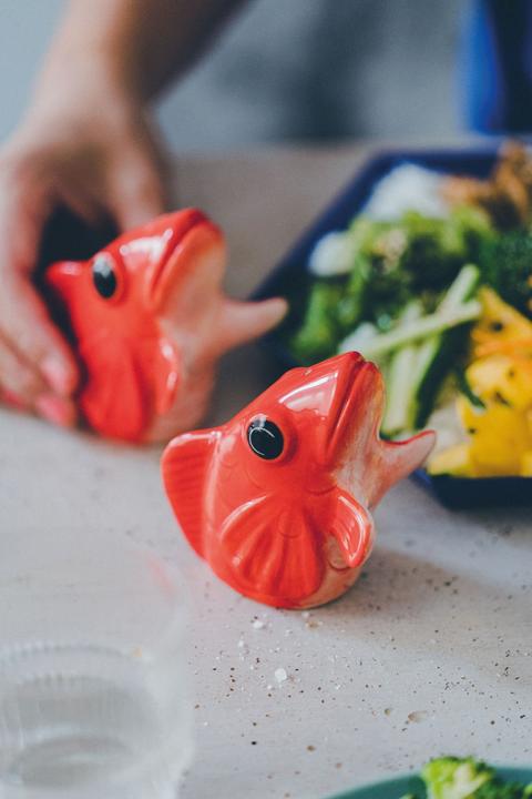 Produktbild Lund-Stougaard Salt & pepper Dispenser - Fishes for Dishes (210730) (Pfeffer, Salz)
