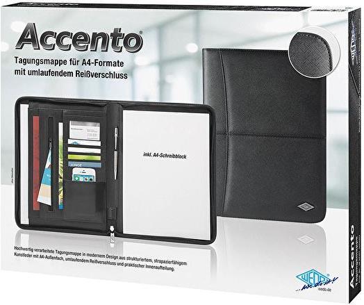 Wedo Accento Tagungsmappe schwarz A4 (A4, 1 x)