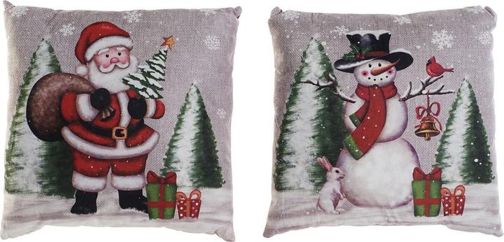 Produktbild DKD Home Decor Kissen Weihnachten Bunt Polyester 40 x 10 x 40 cm (2 Stück) (40 x 10 x 40 cm)
