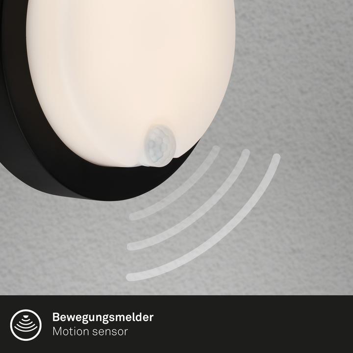 Image du produit Briloner Applique murale d'extérieur LED rechargeable,capteur,noir,LED/4W (700 lm, IP44)
