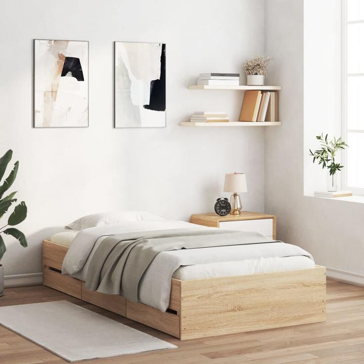 Produktbild VidaXL Bettgestell mit Schubladen (75 x 190 cm)