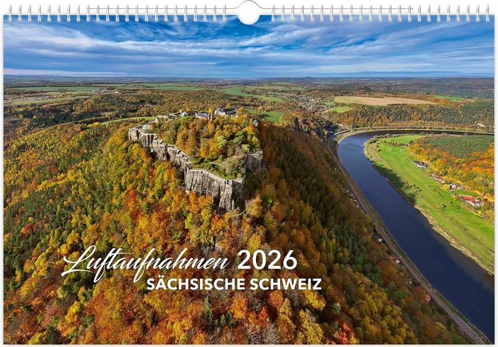 Produktbild Kalender Schsische Schweiz Luftaufnahmen 2026 (45 x 30 cm, Deutsch)