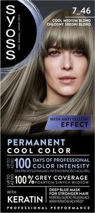 Produktbild Syoss Permanent Cool Color farba do włosów 7-46 Chłodny Średni Blond (7-46 Chłodny Średni Blond)
