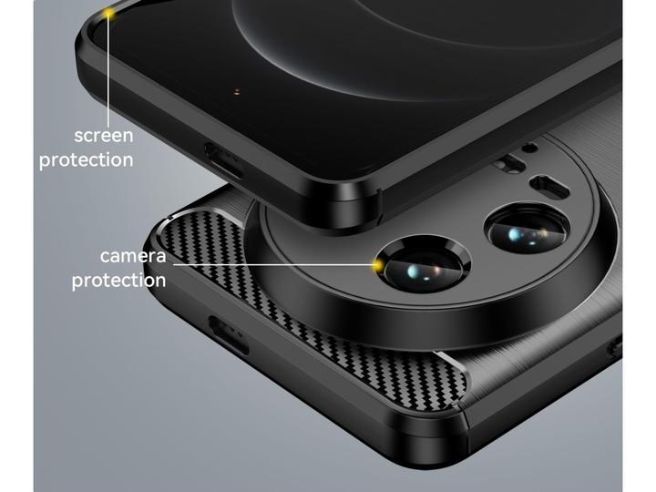 Immagine prodotto Screenguard Xiaomi 14 Ultra Custodia Carbon Brushed Soft TPU (Xiaomi 14 Ultra)