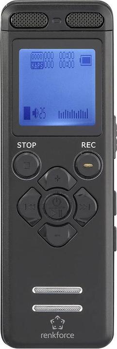 Produktbild Renkforce RF-DVR-E36 Digitales Diktiergerät Aufzeichnungsdauer (max.) 70 h Schwa (8 GB)