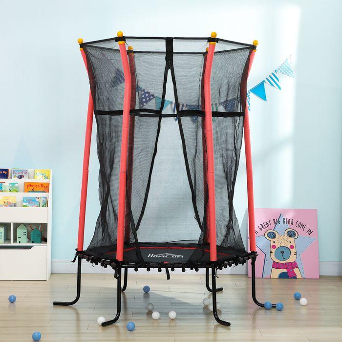 Image du produit Swisshandel24 Kinder Trampolin Ø163,5 cm, Indoor Trampolin, Kindertrampolin bis 50 kg Rot (163.50 cm)