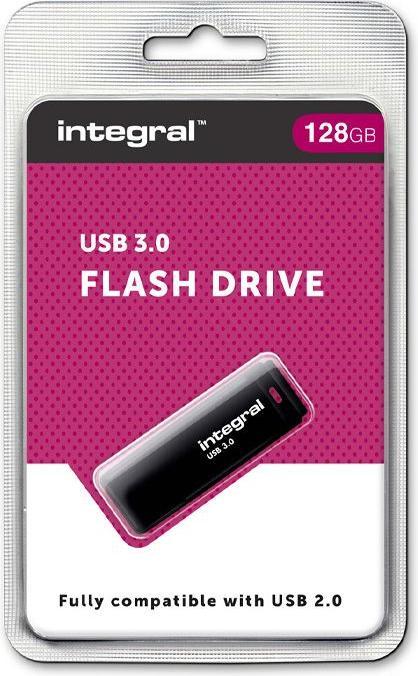 Actual product image Flashdrive 128GB USB3.0 Black, Snap-on cap design (128 GB, USB-A, USB 3.2)