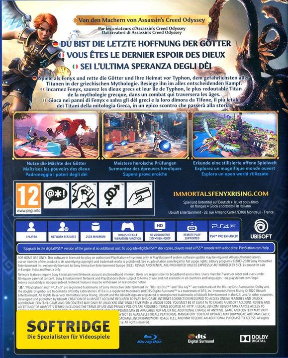 Immagine prodotto Ubisoft Immortals Fenyx Rising (PS4, Multilingue)