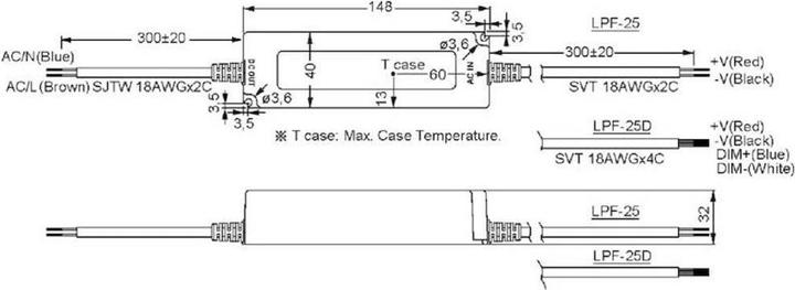 Produktbild MeanWell LPF-25D-36 LED-Treiber, LED-Tr