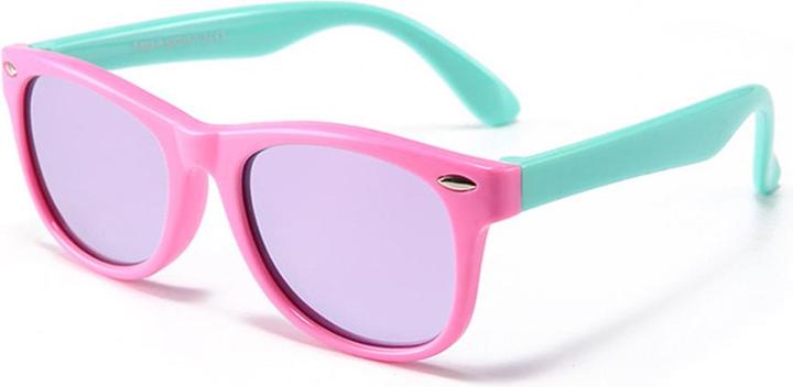 Techsuit - Sunglasses Polarised (D802) - for Kids, UV Protection - Pink / Green / Pink
