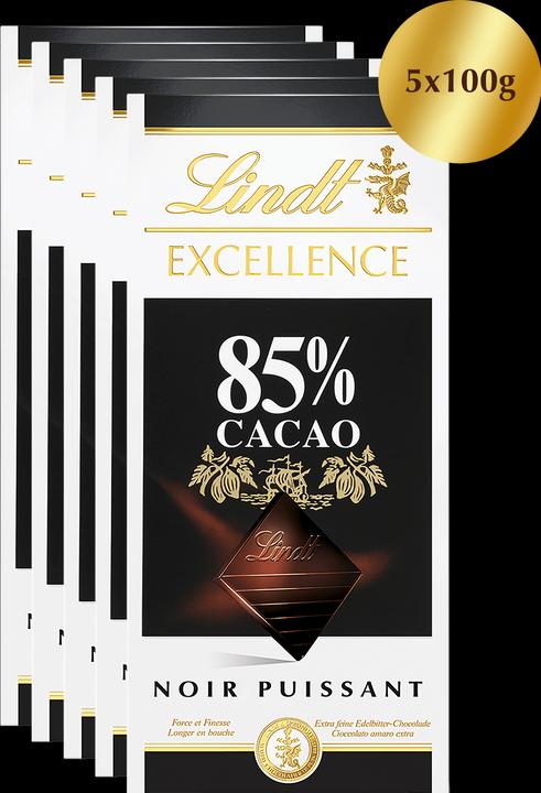 Immagine prodotto Lindt Barretta di cioccolato Excellence Fondente 85% Cacao Multipack (500 g)