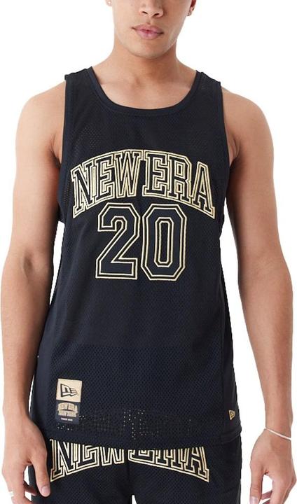 New Era Poly Mesh Tank Top - BRAND LOGO schwarz - M (M)